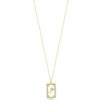 Load image into Gallery viewer, 14ct Stone Set Heart Frame Design Gold Necklace