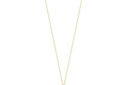14ct Stone Set Diagonal Design Gold Necklace