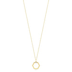 Load image into Gallery viewer, 14ct Stone Set Diagonal Design Gold Necklace