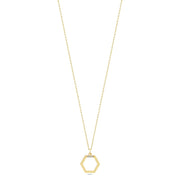 14ct Stone Set Diagonal Design Gold Necklace