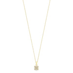Load image into Gallery viewer, 14ct Stone Set Square Design Gold Necklace