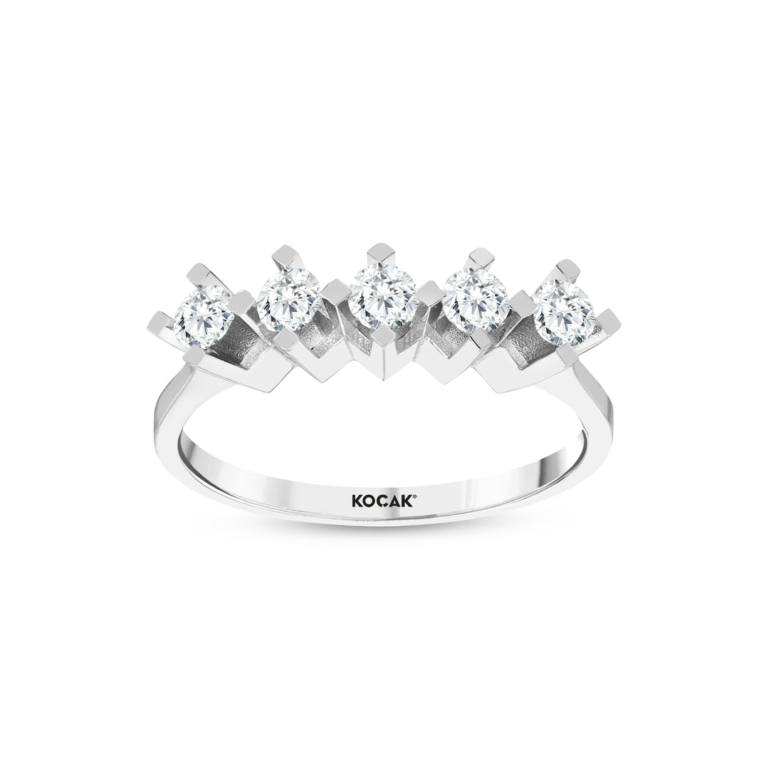 0.46 Karat GH SI Diamond Five Stone Ring