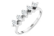 0.46 Karat GH SI Diamond Five Stone Ring