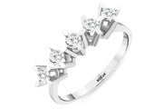 0.47 Karat GH SI Diamond Five Stone Ring