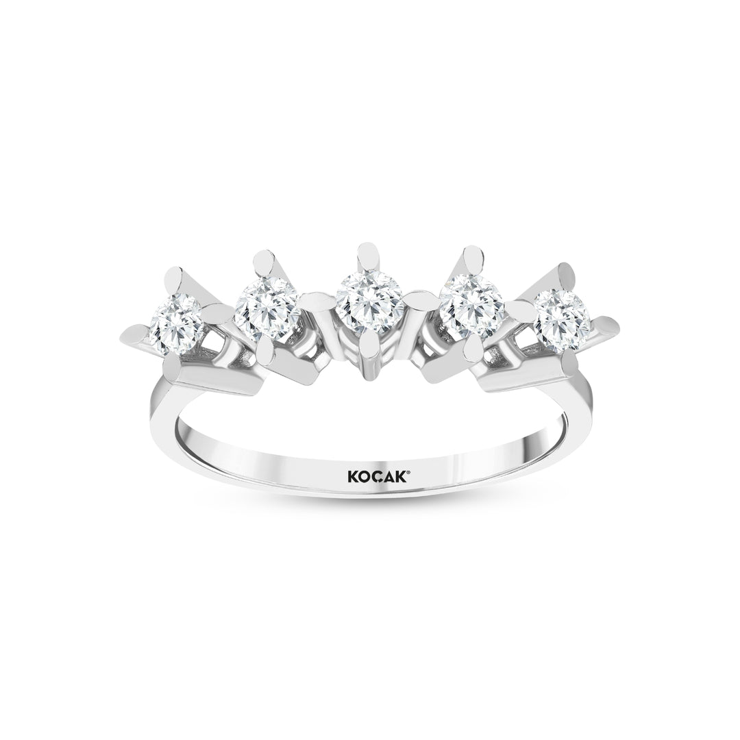 0.47 Karat GH SI Diamond Five Stone Ring