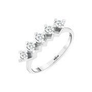 0.54 Karat GH SI Diamond Five Stone Ring
