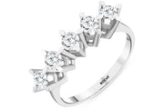 0.75 Karat GH SI Diamond Five Stone Ring