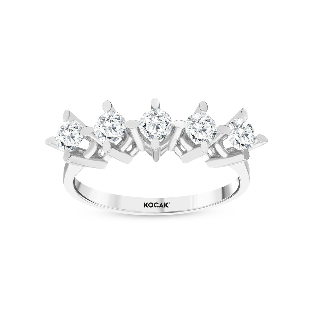 0.75 Karat GH SI Diamond Five Stone Ring