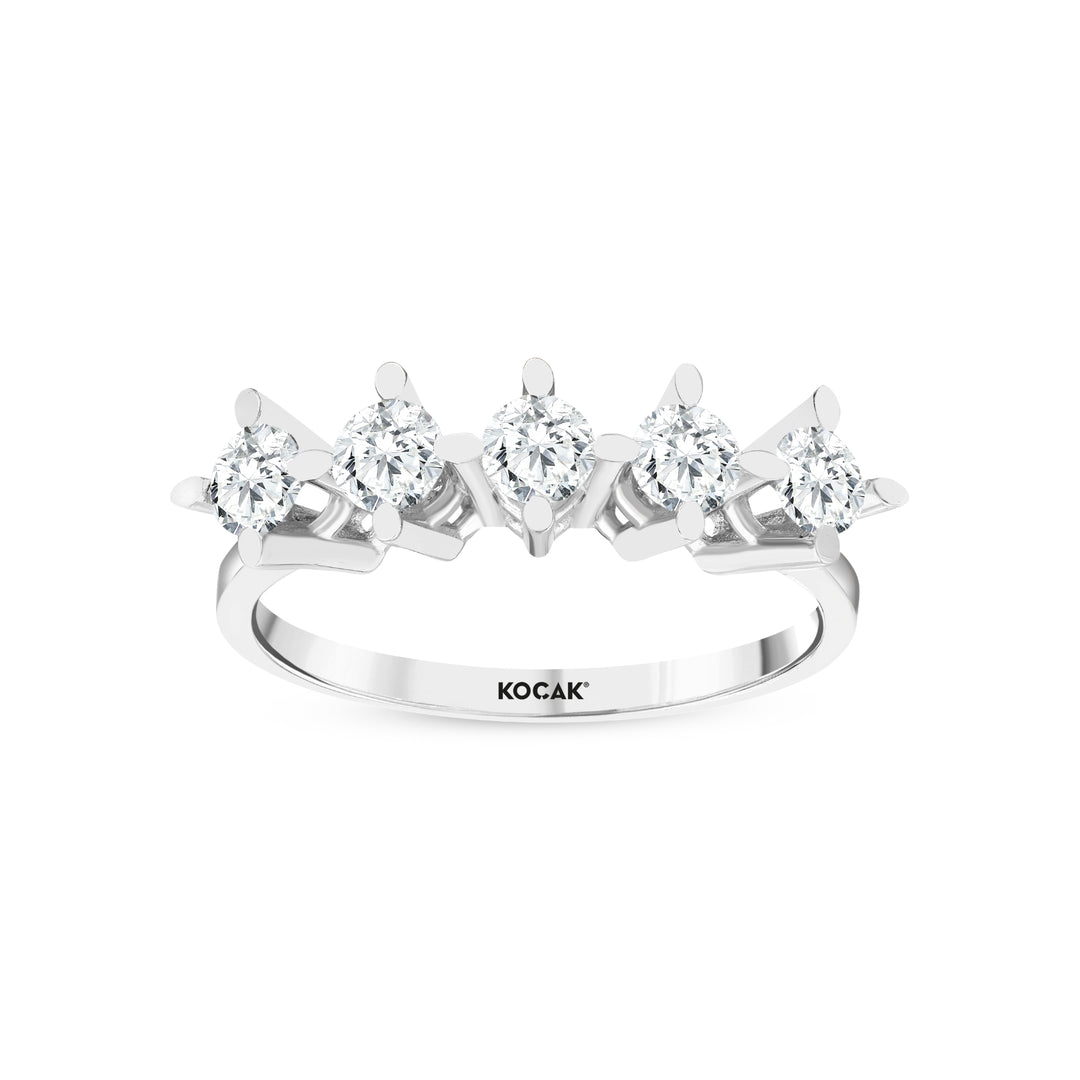 0.77 Karat GH SI Diamond Five Stone Ring