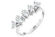 0.77 Karat GH SI Diamond Five Stone Ring