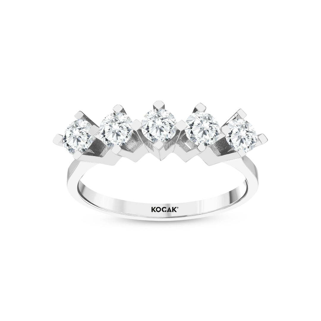 0.75 Karat GH SI Diamond Five Stone Ring