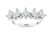 1.30 Karat GH SI Diamond Five Stone Ring
