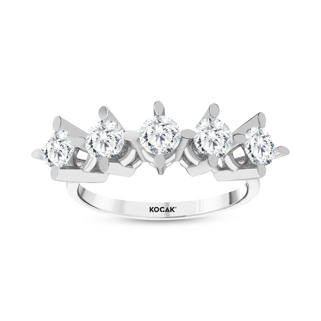 1.30 Karat GH SI Diamond Five Stone Ring