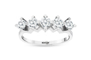 0.97 Karat GH SI Diamond Five Stone Ring