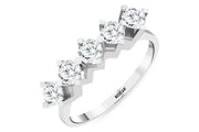 0.95 Karat GH SI Diamond Five Stone Ring