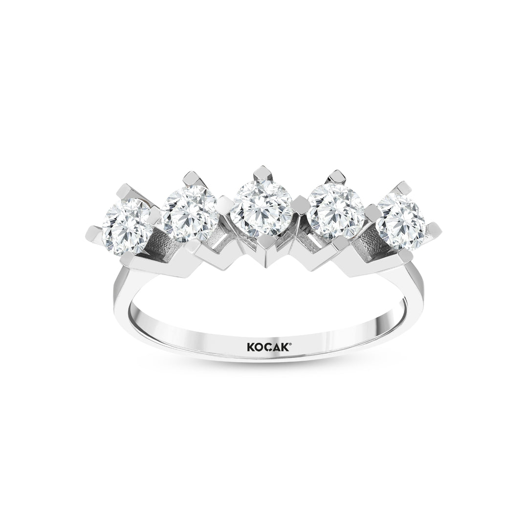 0.95 Karat GH SI Diamond Five Stone Ring