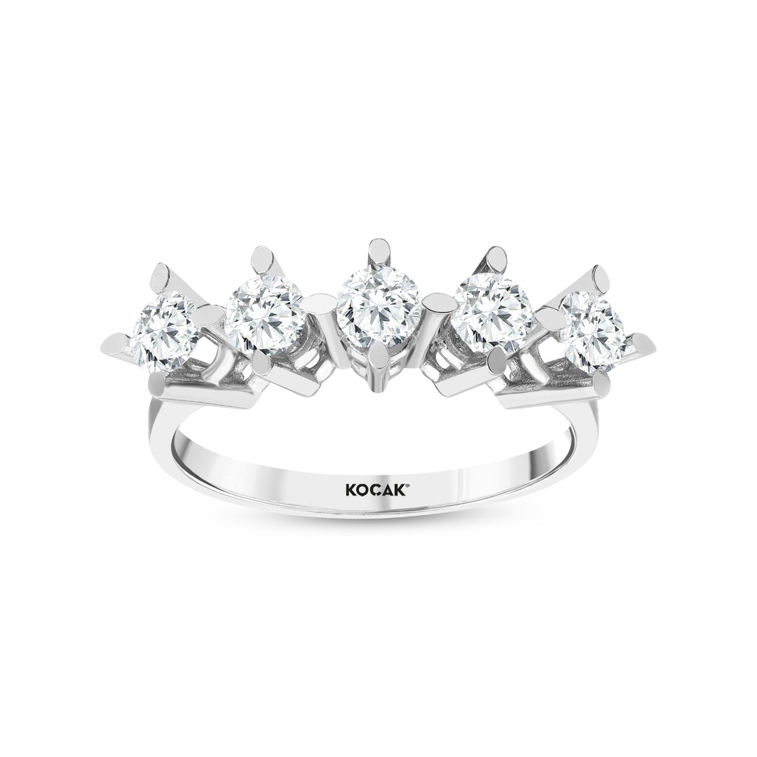 0.92 Karat GH SI Diamond Five Stone Ring