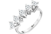 0.92 Karat GH SI Diamond Five Stone Ring