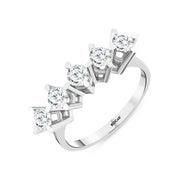 0.92 Karat GH SI Diamond Five Stone Ring