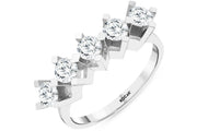 1.05 Karat GH SI Diamond Five Stone Ring