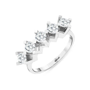 1.05 Karat GH SI Diamond Five Stone Ring