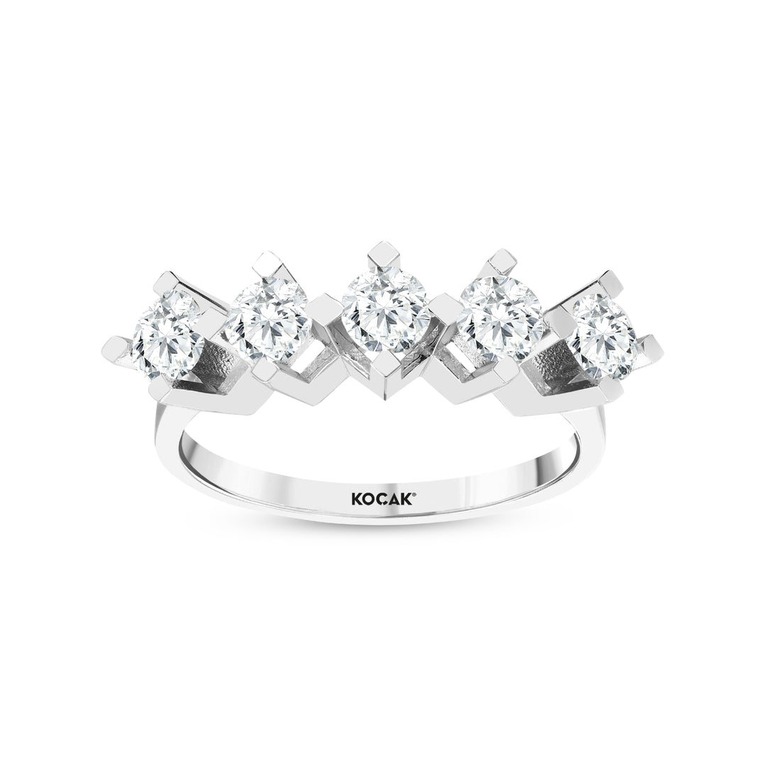 1.05 Karat GH SI Diamond Five Stone Ring