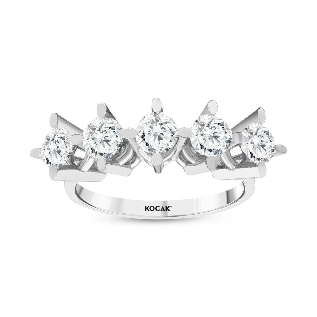 1.57 Karat GH SI Diamond Five Stone Ring