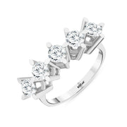 1.57 Karat GH SI Diamond Five Stone Ring