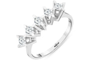 0.50 Karat GH SI Diamond Five Stone Ring
