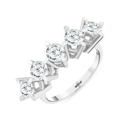 2.05 Karat GH SI Diamond Five Stone Ring