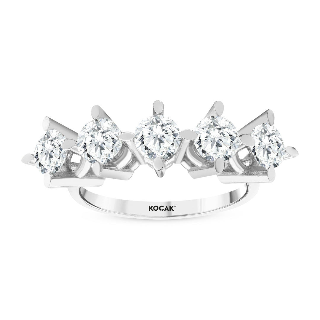 2.05 Karat GH SI Diamond Five Stone Ring