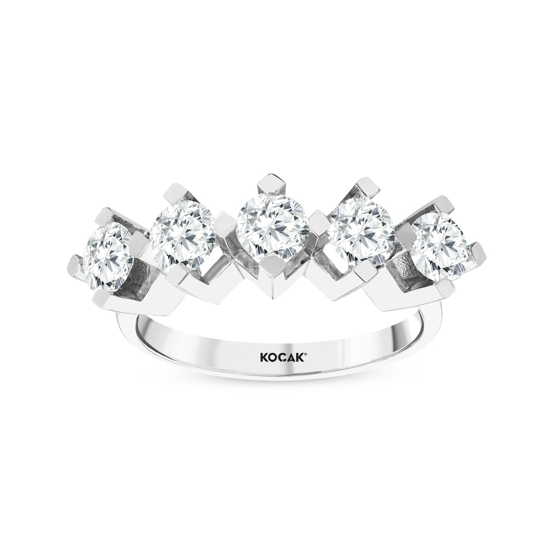 1.51 Karat GH SI Diamond Five Stone Ring
