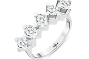 1.51 Karat GH SI Diamond Five Stone Ring