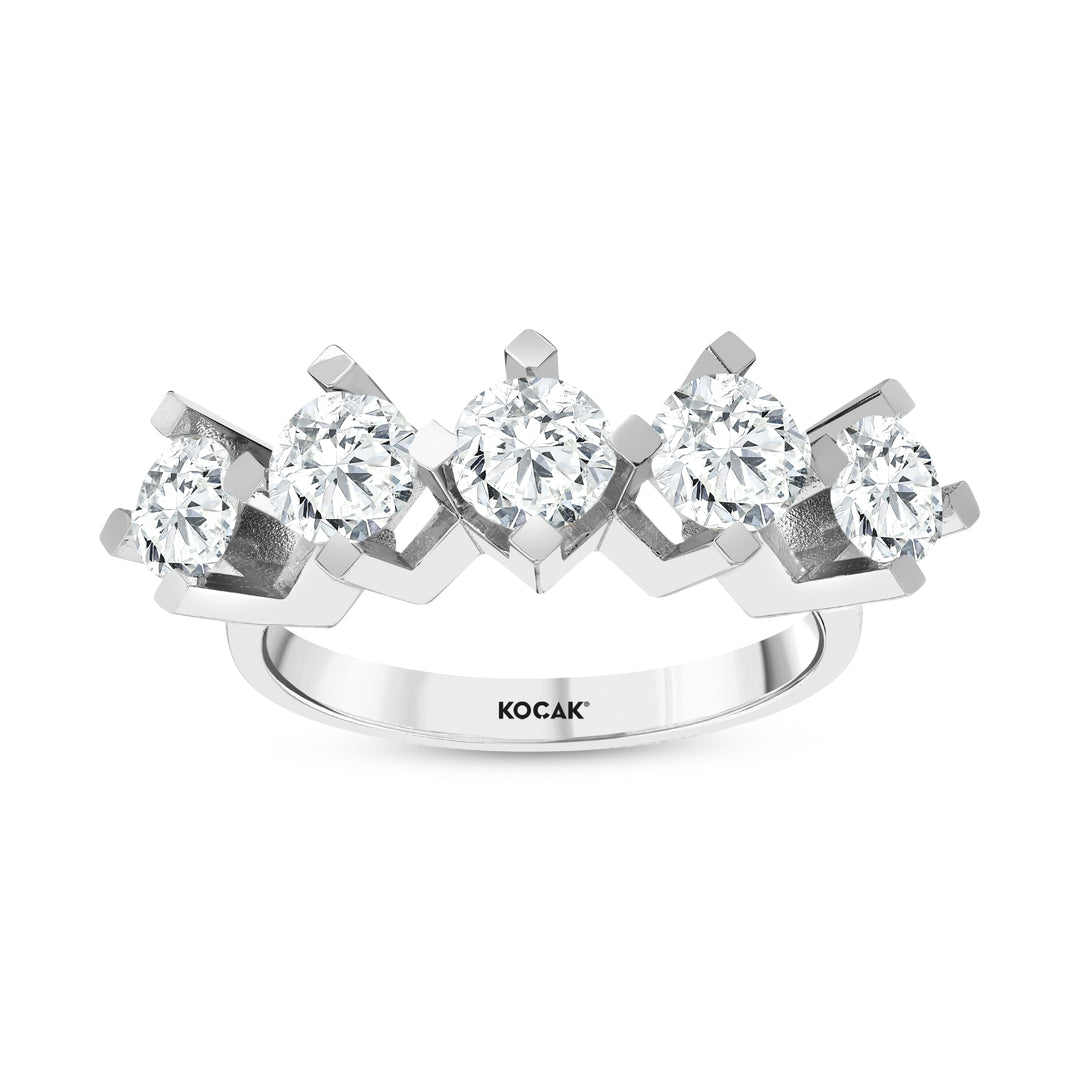 2.04 Karat GH SI Diamond Five Stone Ring