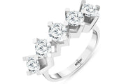 2.04 Karat GH SI Diamond Five Stone Ring