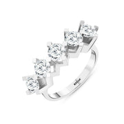2.04 Karat GH SI Diamond Five Stone Ring