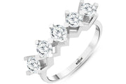 1.25 Karat GH SI Diamond Five Stone Ring