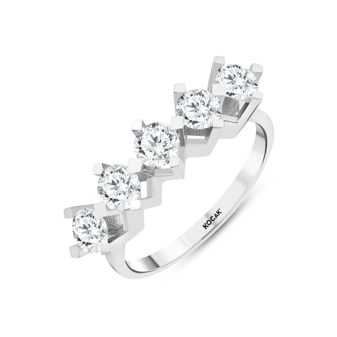 1.25 Karat GH SI Diamond Five Stone Ring