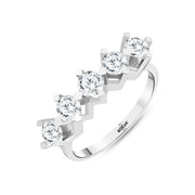 1.25 Karat GH SI Diamond Five Stone Ring