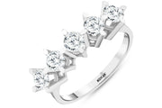 1.16 Karat GH SI Diamond Five Stone Ring