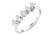 0.28 Karat GH SI Diamond Five Stone Ring
