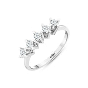 0.28 Karat GH SI Diamond Five Stone Ring
