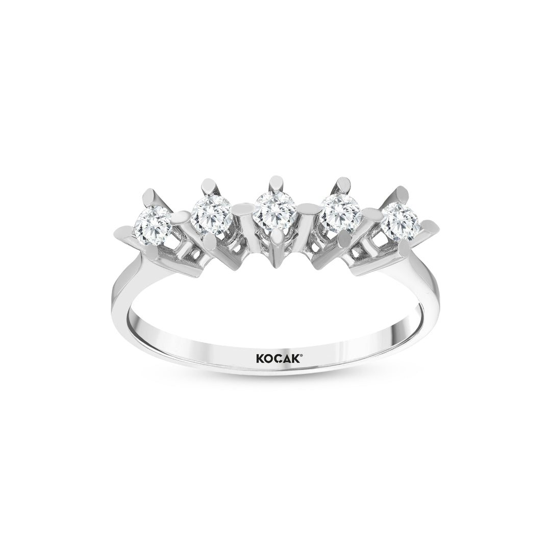 0.28 Karat GH SI Diamond Five Stone Ring