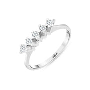 0.25 Karat GH SI Diamond Five Stone Ring