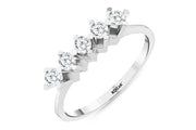 0.39 Karat GH SI Diamond Five Stone Ring