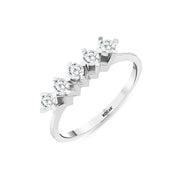 0.39 Karat GH SI Diamond Five Stone Ring