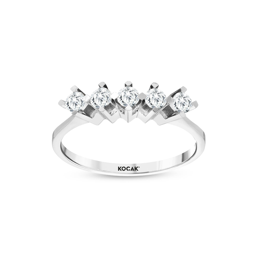 0.39 Karat GH SI Diamond Five Stone Ring