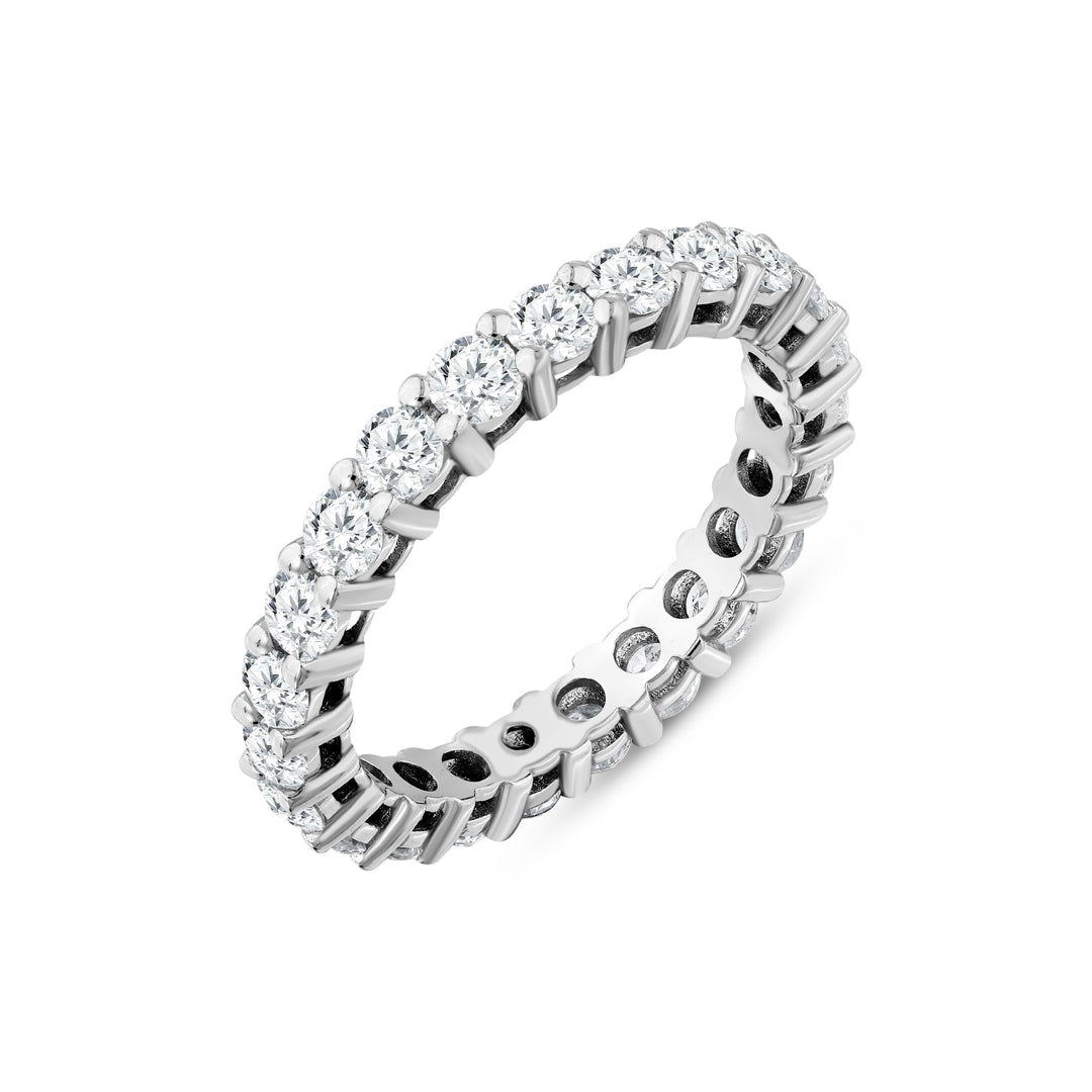 1.71 Karat GH SI Full Eternity Diamond Ring