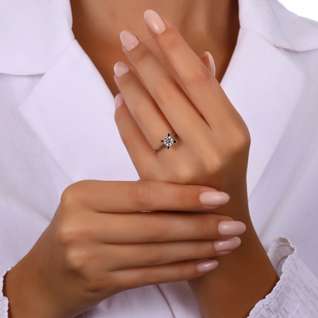 0.70 Karat FG SI Solitaire Diamond Ring