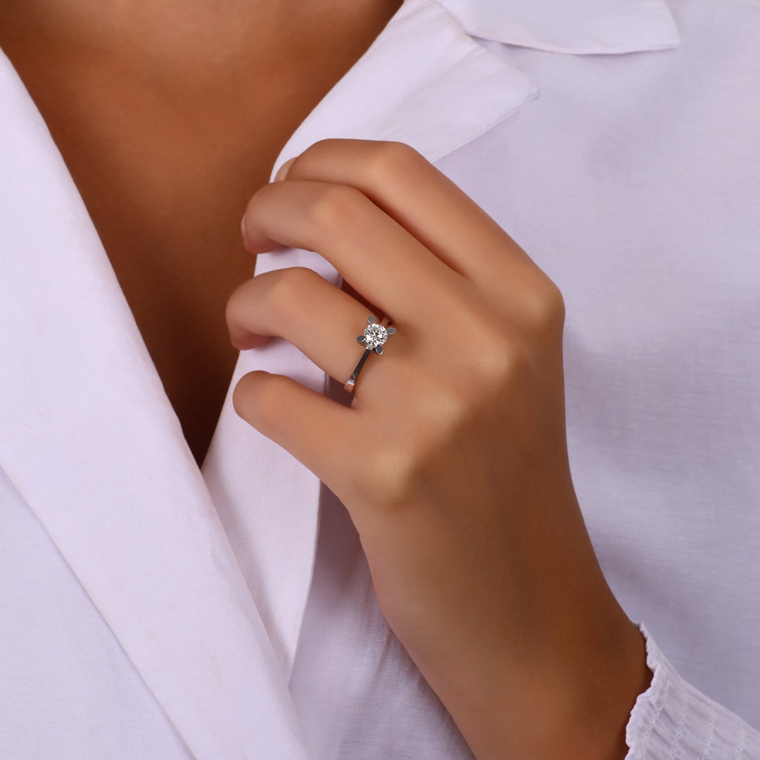 0.72 Karat FG SI Solitaire Diamond Ring